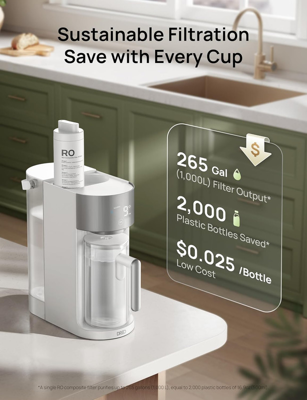 Countertop Reverse Osmosis Water Filter with Autofill & Self-Cleaning System gallery
