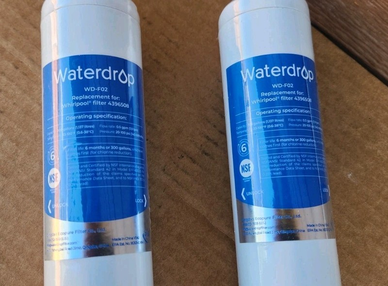 (2) Waterdrop WD-F02 Refrigerator Replacement Water Filters - Factory Sealed gallery