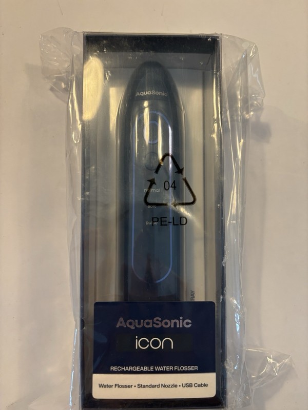 AquaSonic Icon Water Flosser for Teeth Cordless Rechargeable Dark Blue