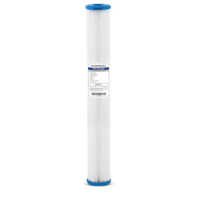 SPC-25-2030 Universal Whole House Sediment Pleated Water Filter, Washable and Re