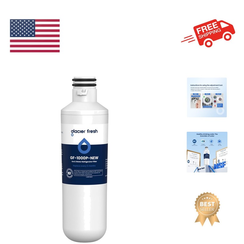 LT1000PC NSF Certified Water Filter for LG Refrigerators – 97.9% Chlorine Red…