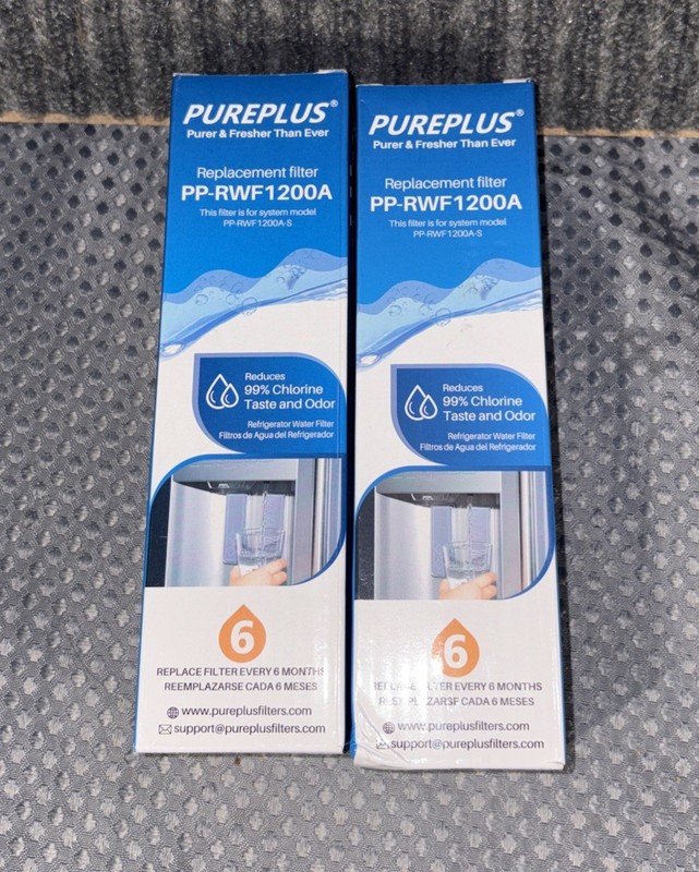 2 Pack PurePlus Replacement Refrigerator Water Filter PP-RWF1200A – New Sealed