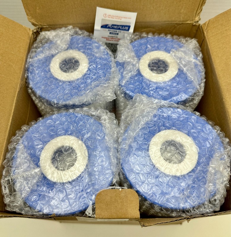 x4 PUREPLUS 5 Micron 10" x 4.5" Whole House Sediment & Carbon Water Filter gallery