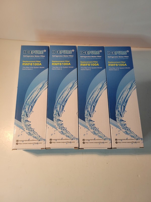 Set of 4 IcePure Refrigerator Water Filter RWF6100A NEW Fast Free Shipping!