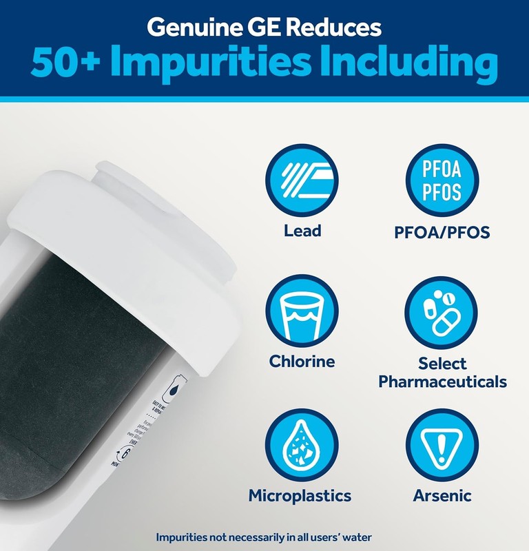 3 Pack GE MWF SmartWater Refrigerator Water Filter Replacement gallery