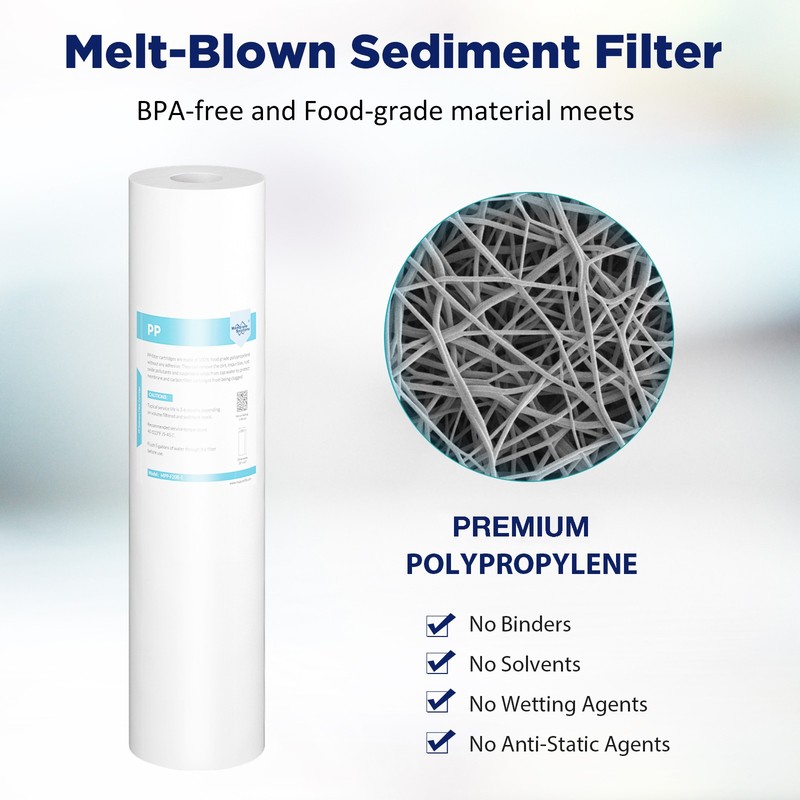 5μm 20"x4.5" Big Blue PP CTO Sediment Carbon Block Water Filter Replacement Set gallery