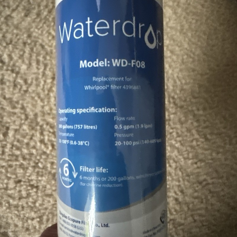 WaterDrop Model: WD-F08 Replacement Refrigerator Water Filter Brand New (Sealed) gallery