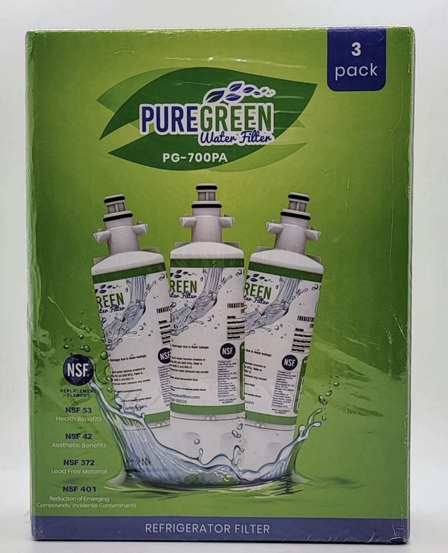 3 Pk Refrigerator Water Filters for LG LT700P, 469690, ADQ36006101, NEW SEALED