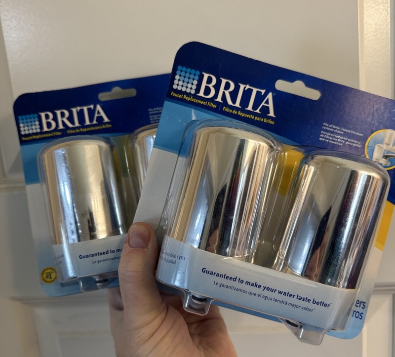 2 packages Brita Water Filter Silver Chrome 2 Pack FF-100 OPFF-100 NEW SEALED