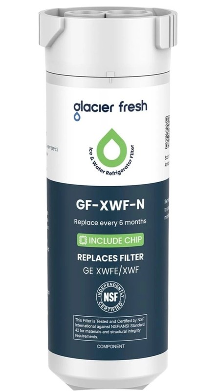 GLACIER FRESH Water Filter Compatible with GE XWFE (Built-In CHIP)