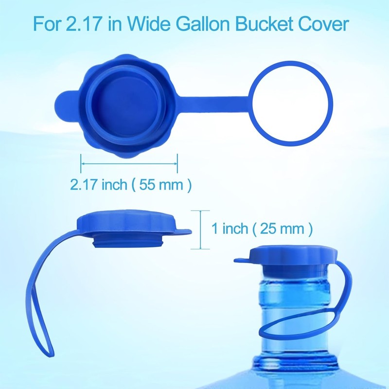 5 Pcs Reusable 5 Gallon Water Jug Caps Leak Proof Bottle Lids 55mm Water Bottles gallery