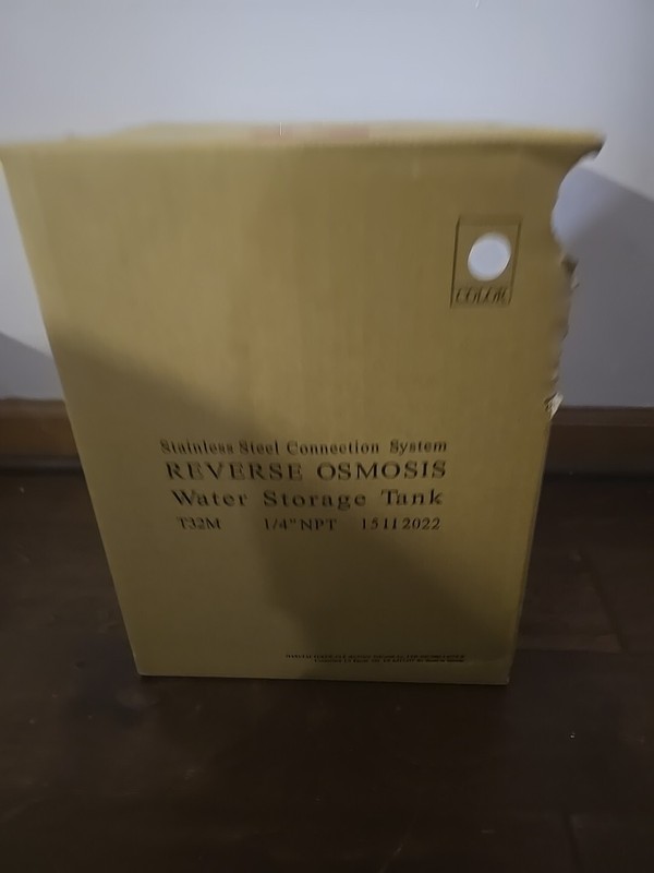 iSpring T32M Pressurized Water Storage Tank with Ball Valve for Reverse Osmos…