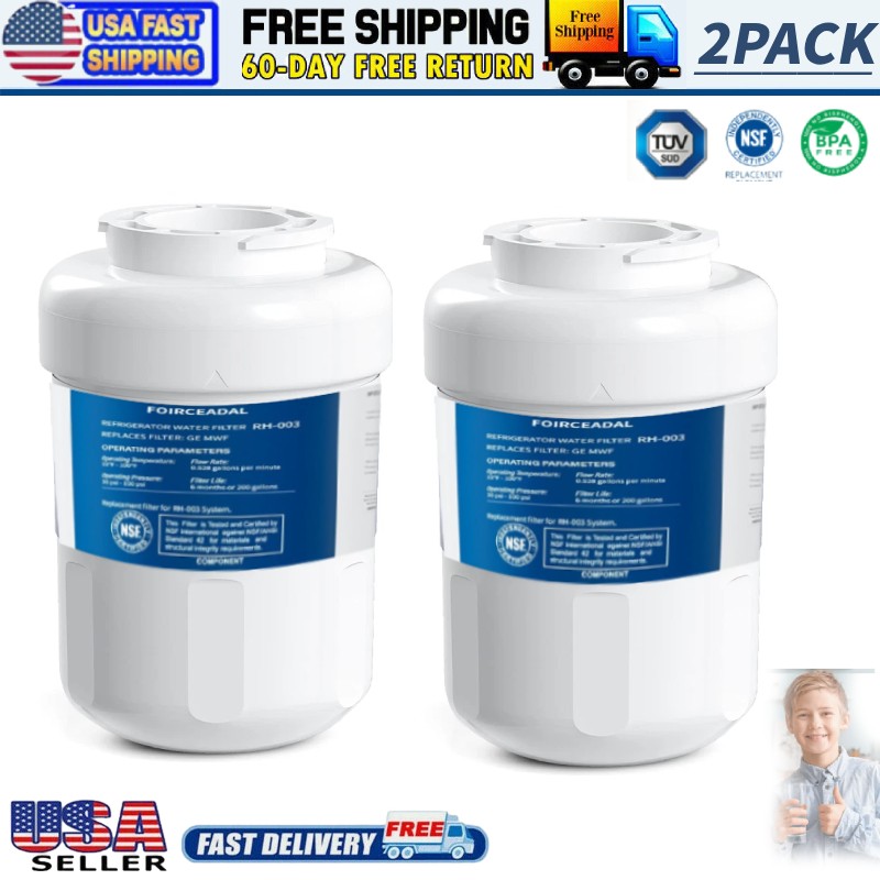 2X NEW For GE MWF MWFP GWF 46-9991 Smartwater Fridge Water Filter