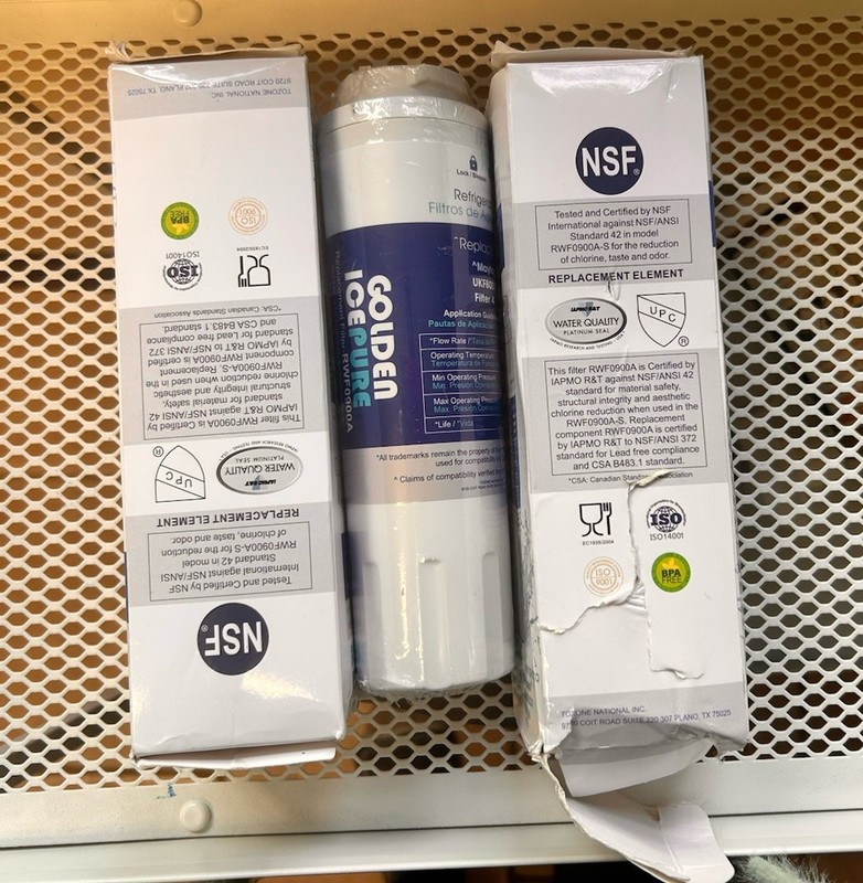 3 Pack Golden Icepure RWF0900A Water Filters UKF8001 EDR4RXD1 (2 Boxed 1 Sealed) gallery
