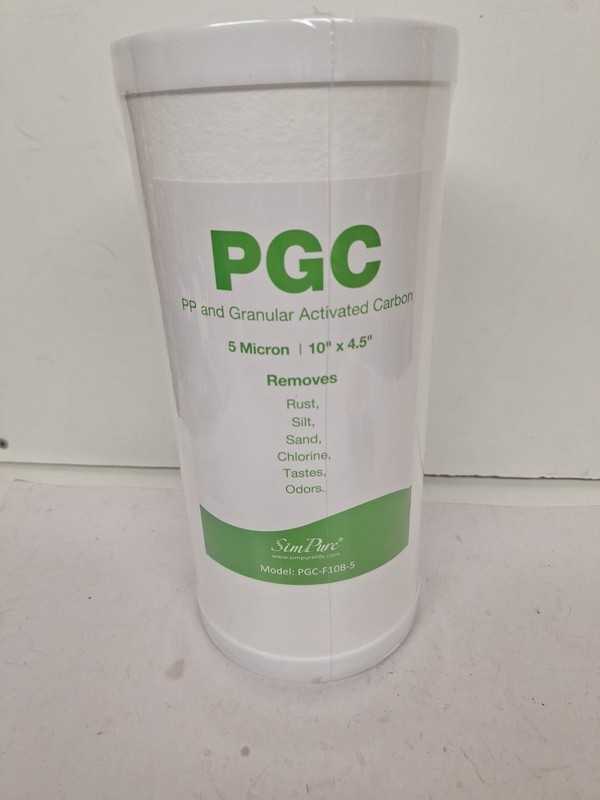 Sim Pure PGC-F10B-5 Filter PP And Granular Activated Carbon Filters 10″×4.5″