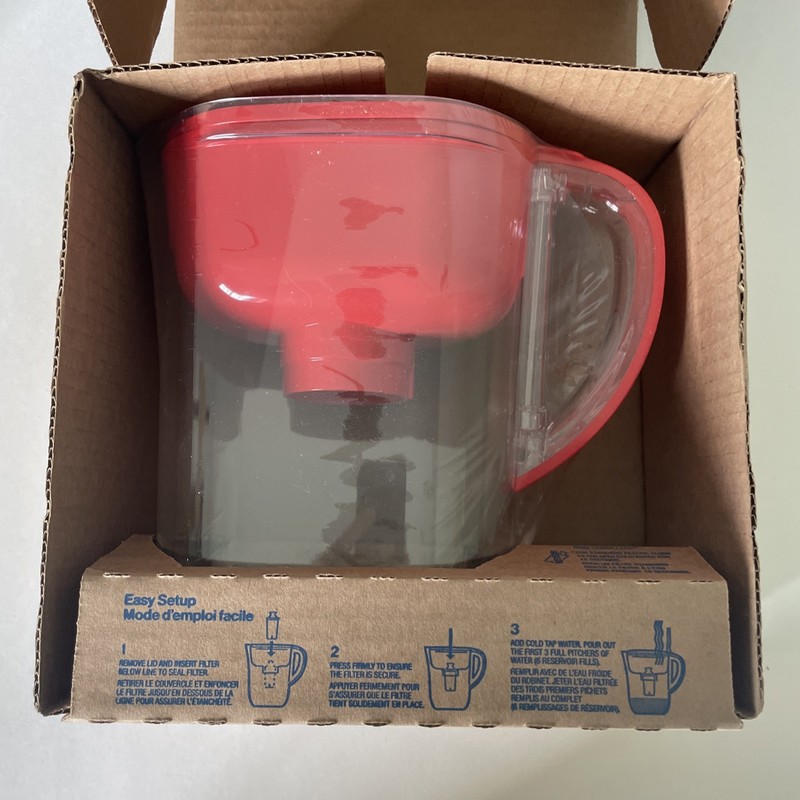 Brita metro water filter pitcher With Smart Light Indicator Red Clear New Open gallery