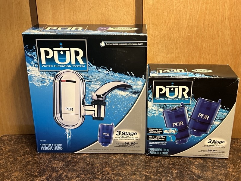 NEW Pur Water Filtration System FM-3700 Thread-On w 3 Stage Filters RF-9999