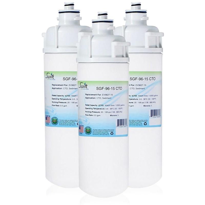 Swift Green Filters SGF-96-15 CTO Fits for Everpure EV9627-15 Filter (3 Pack)