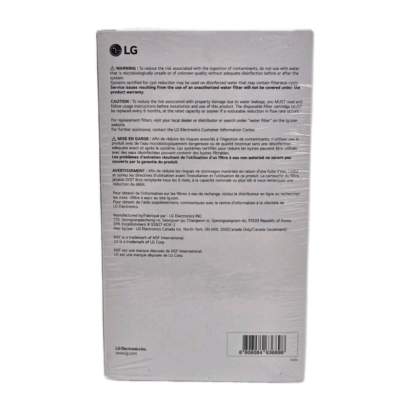 LG LT1000P2 6-Month / 200 Gallon Refrigerator Replacement Water Filter 2 Pack gallery