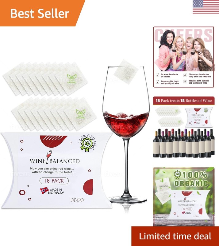 Immerse in Pure Wine Pleasure - All Natural Sulfite Remover 18 Pack Sachets