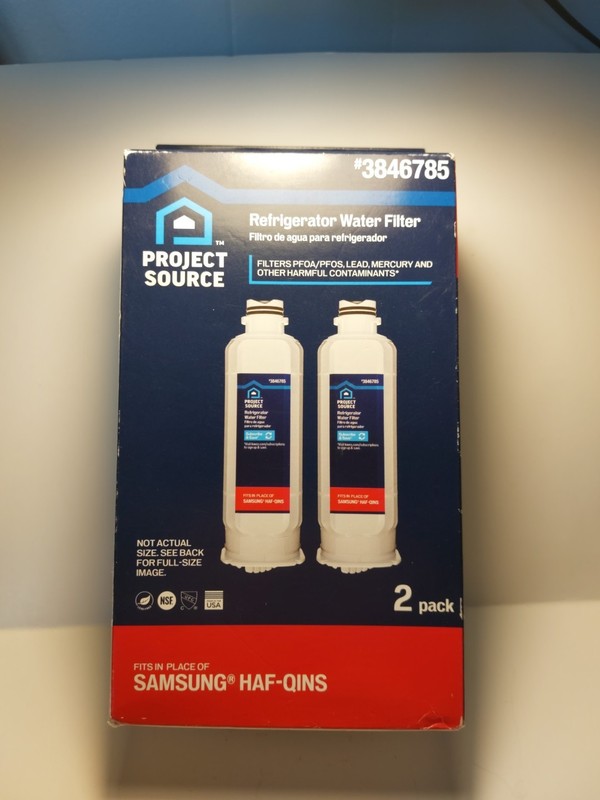 Project Source 3846785 Refrigerator Water Filter 2-Pack Fits Samsung HAF-QINS