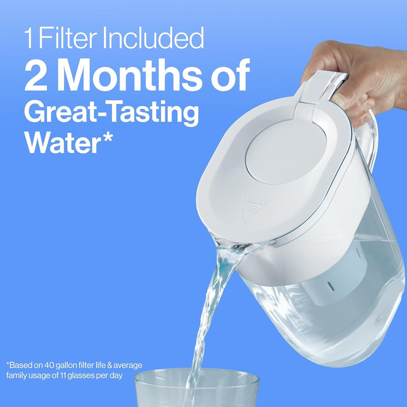 Large Water Filter Pitcher for Tap and Drinking Water, Includes 1 Standard Fi... gallery