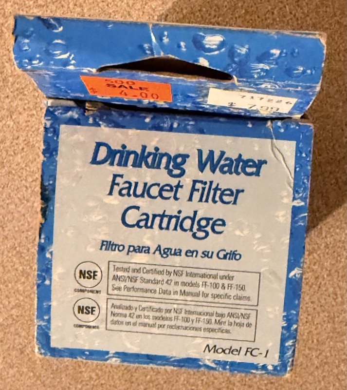 NOS Ametek FC-1 Faucet Water Filter Cartridge Replacement for FF-100 FF-150 USA gallery