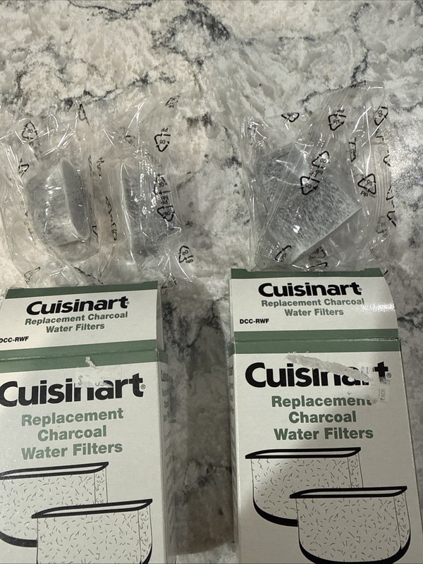 Cuisinart Replacement Charcoal Water Filters DCC-RWF (2 Boxes = 4 Filters)