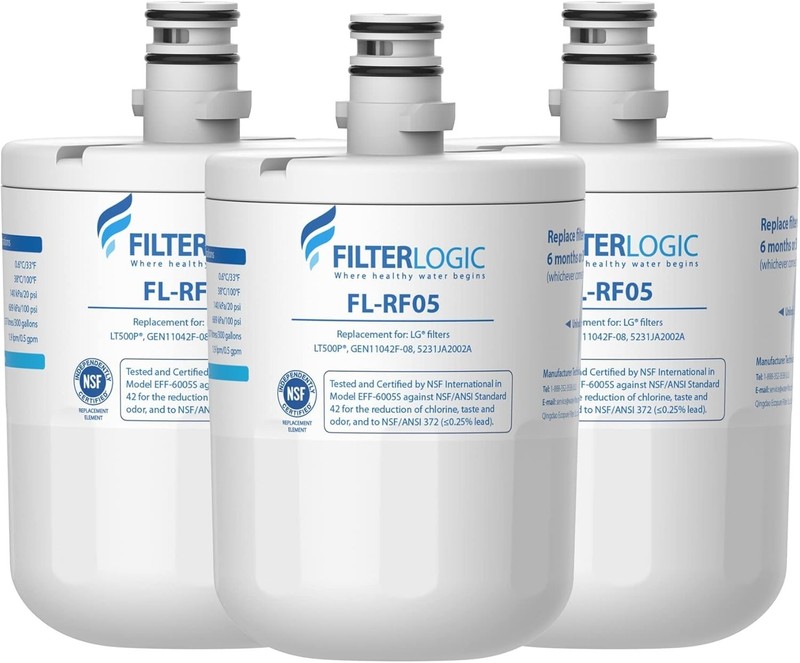 Filterlogic 5231JA2002A Refrigerator Water Filter Replacement for LG®LT500P® (3)
