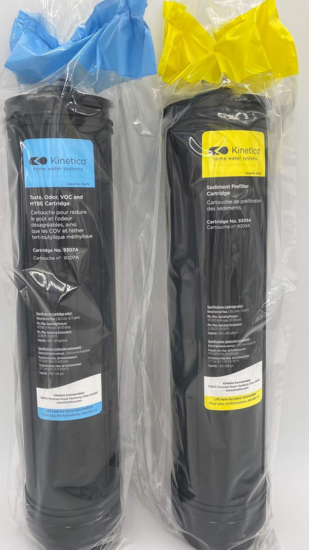 Yellow Sediment 9309A & Blue Taste Odor VOC 9307A Cartridge Filters