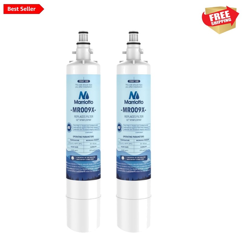NSF Certified GE RPWFE Water Filter Replacement - Lead-Free & BPA-Free Pack of 2