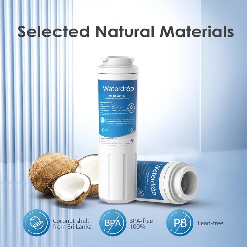 Waterdrop UKF8001 Refrigerator Water Filter, Replacement for Maytag UKF8001 (2) gallery