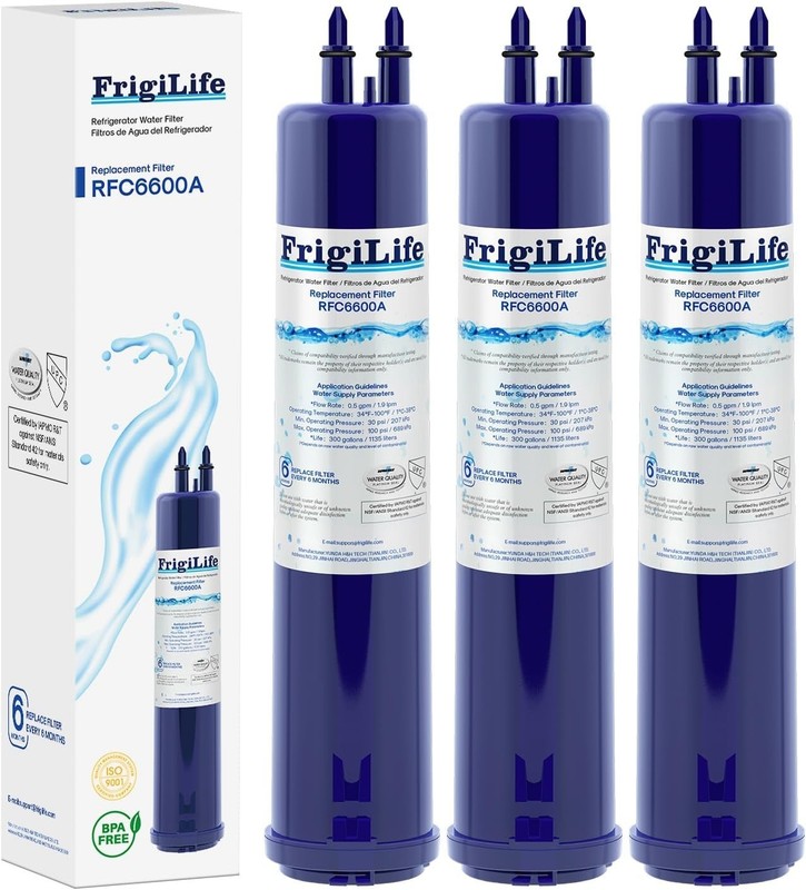 Frigilife RFC6600A Water Filter Replacement for Refrigerators 3 Pack NEW/SEALED