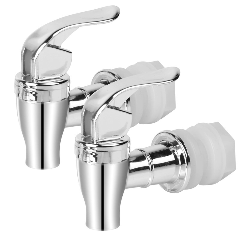 2 Pack Beverage Dispenser Spigot Replacement – Food Grade ONE SIZE, Silver