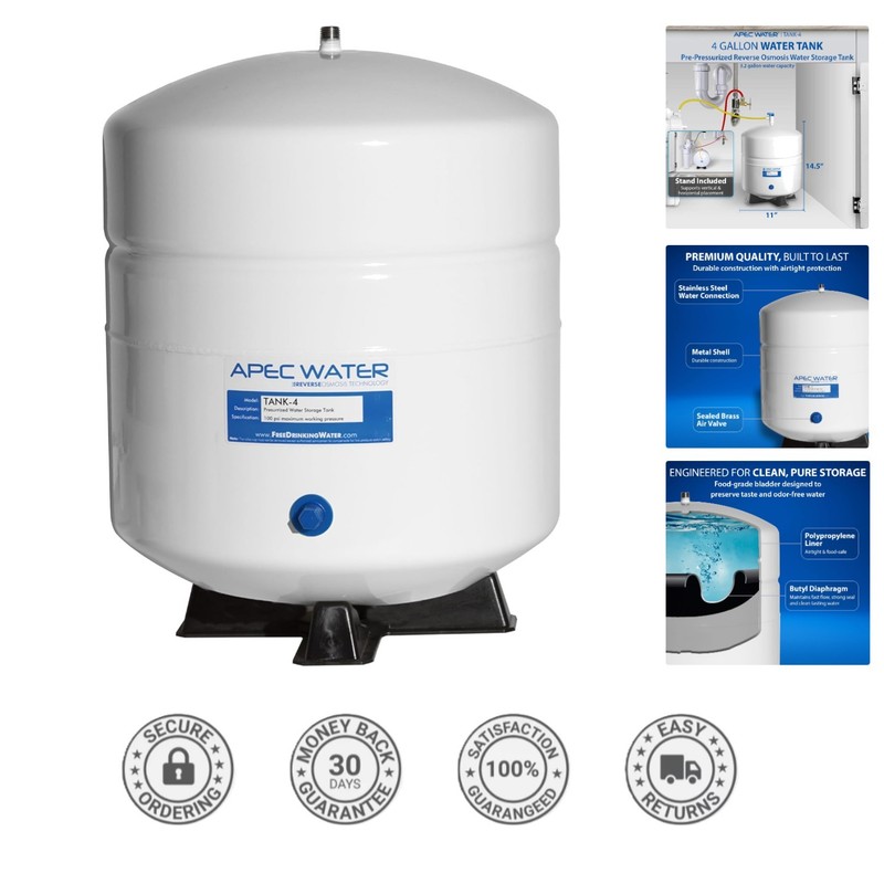 4 Gallon Pre-Pressurized Reverse Osmosis Tank – Safe Purified Water Storage