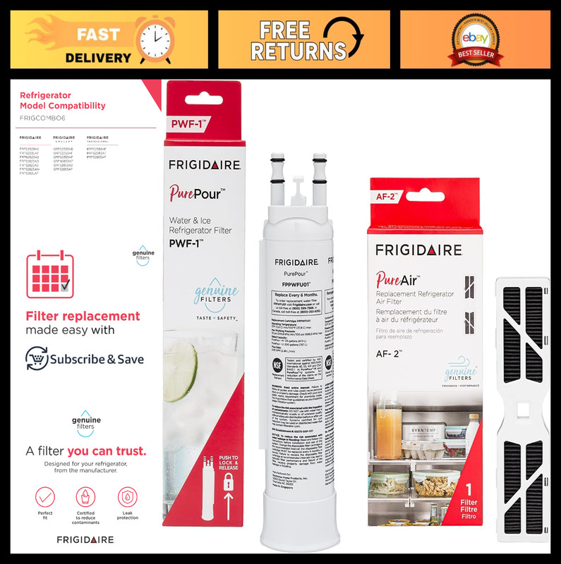 Water & Air Filter Combo Kit - Compatible with PWF-1 & AF-2 - PurePour & PureAir