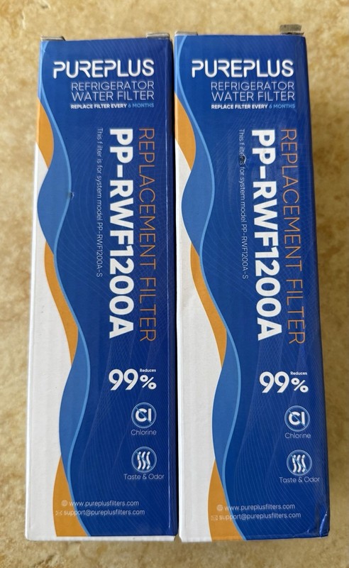 LOT OF 2 NEW PurePlus Refrigerator Water Filter PP-RWF1200A – FREE SHIPPING!