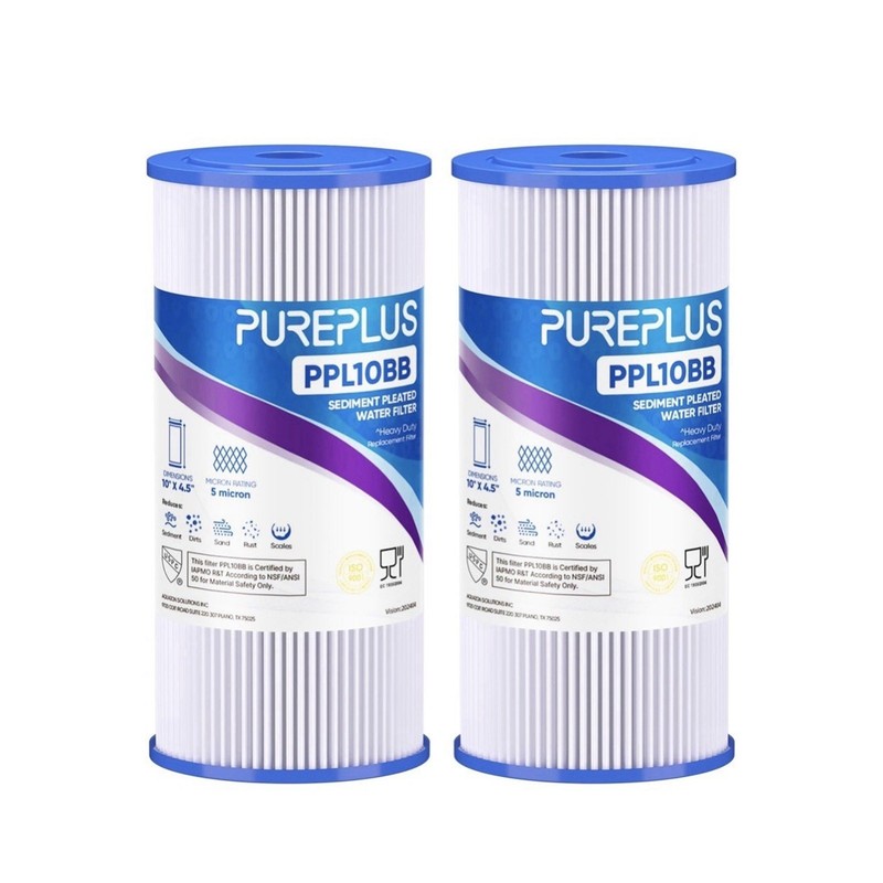 10″ x 4.5″ Whole House Replacement for GE FXHSC, Culligan R50-BBSA, 2PACK