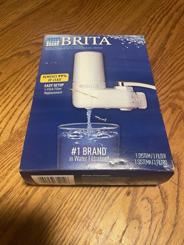 Brita Basic Faucet Mount System Water Filtration System White