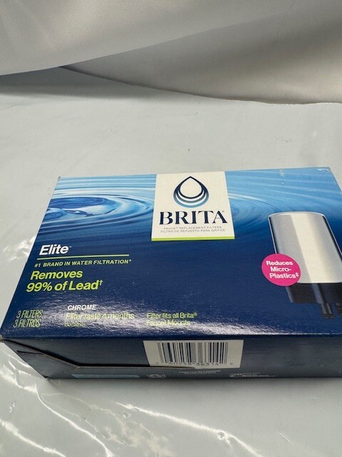 Brita Elite CHROME Tap Water Faucet Replacement Filter 3 Pack FR-200*New gallery
