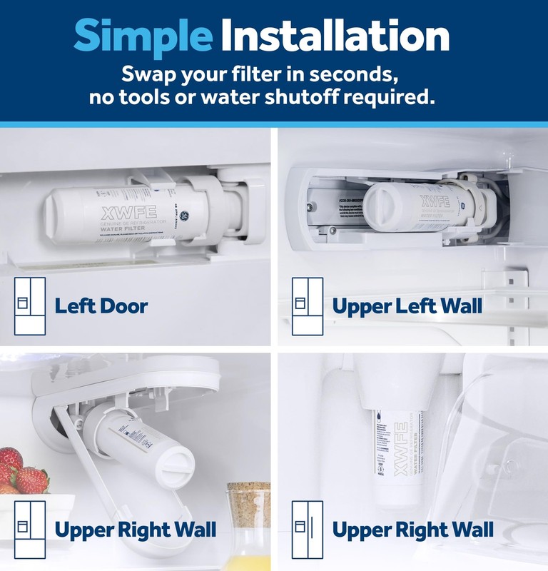 Filter Water GE XWFE Genuine Replacement Lead Reduction Refrigerator Certified gallery