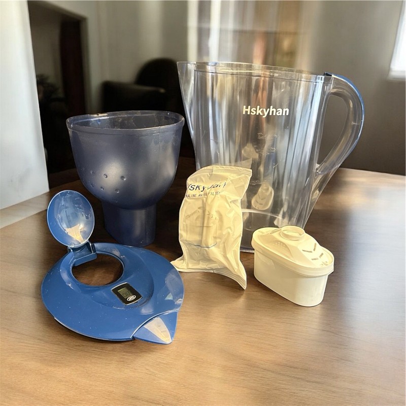 Alkaline Water Filter Pitcher-3.5 Liters , 2 Filters Included(1 New), BPA