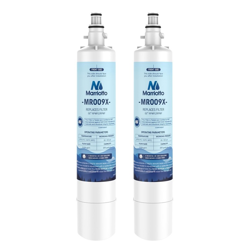 MARRIOTTO Replacement for GE RPWFE RPWF Water Filter 2 Count New White