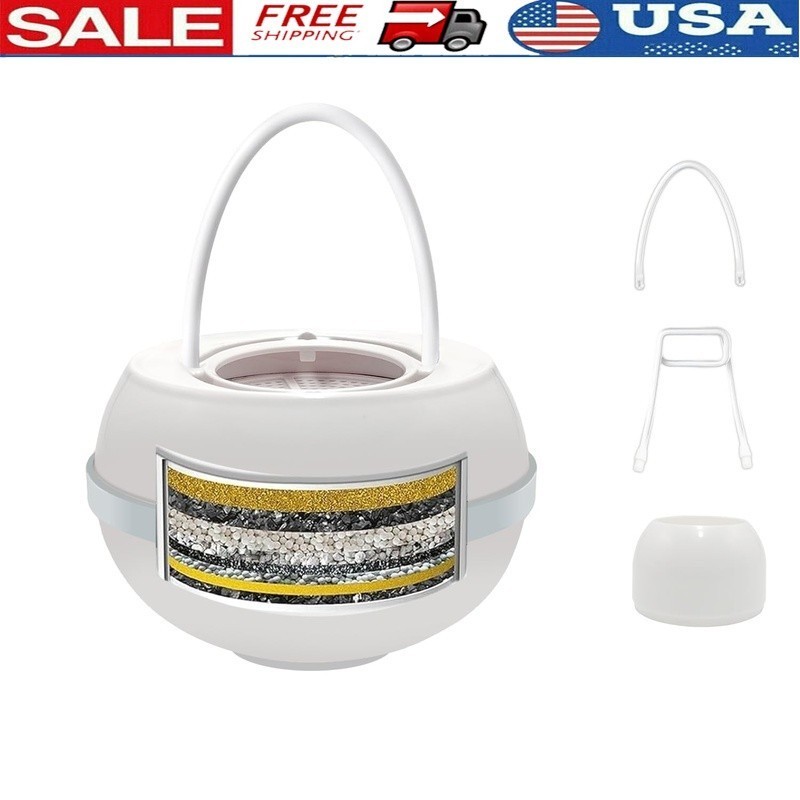 Durable Bath Water Filter 8-Stage Purification BPA Free Portable Easy Install US