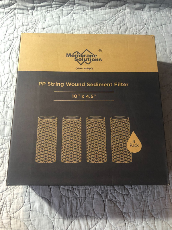 Membrane Solutions 5 Micron 10″ x 4.5″ String Wound Sediment Water Filter 4-Pack