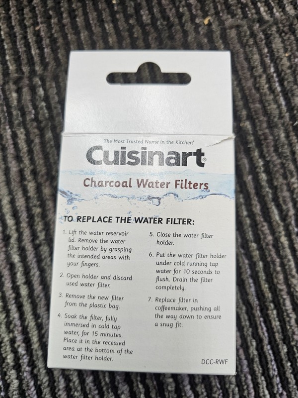 (QTY 12) Cuisinart DCC-RWF Replacement Charcoal Water Filter White gallery