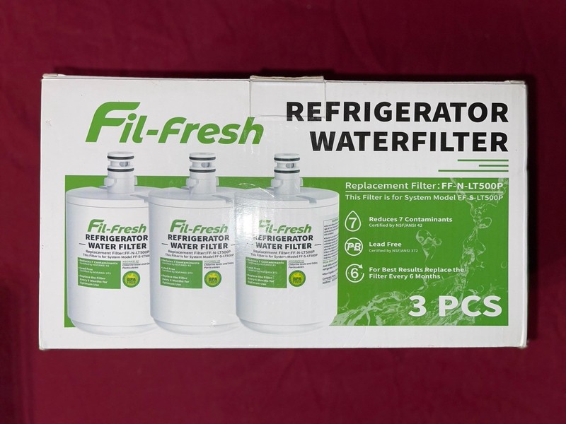 Fil Fresh LT500P (LT500P) Refrigerator Water Filter – 3 Count Pack, 500 gal.