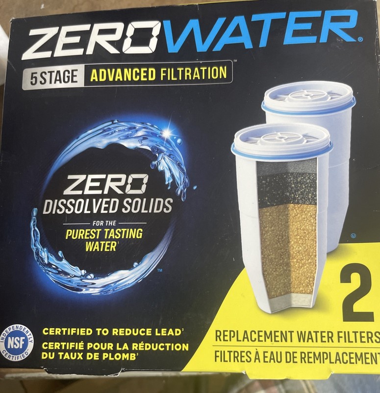 Zero Water 5 Stage Advanced Filtration (2 Pack) Replacement Water Filters ZR-017