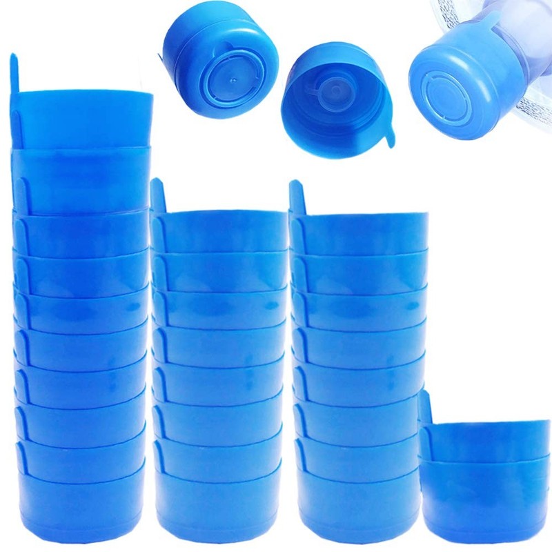 Zddaoole 30 Pack Non Spill Caps,Reusable 55mm 3 and 5 Gallon Water White