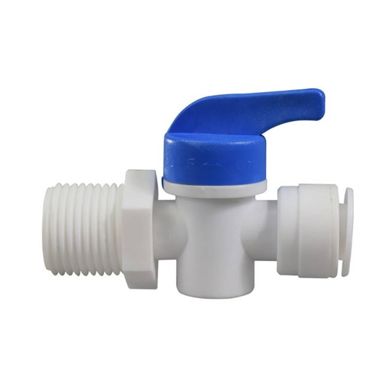 1/4", 3/8" Inline Ball Valve Quick Connect Push Fit RO Water Reverse Osmosis gallery